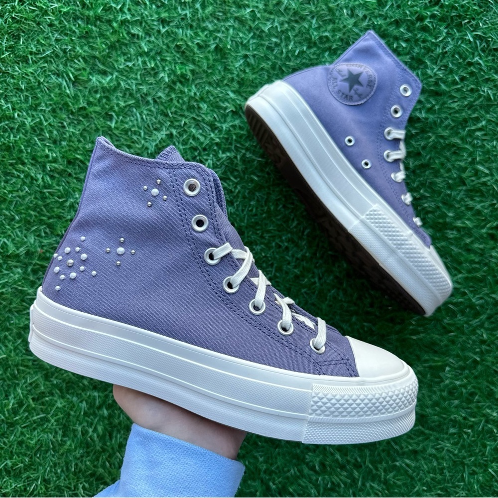 🎁Converse Chuck Taylor All Star Ctas Lift Hi Lavender Ash - Picture 6 of 12